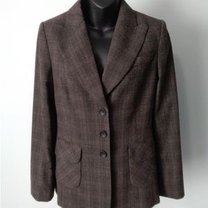 Le Chateau Plaid Wool Blazer Women’s Small